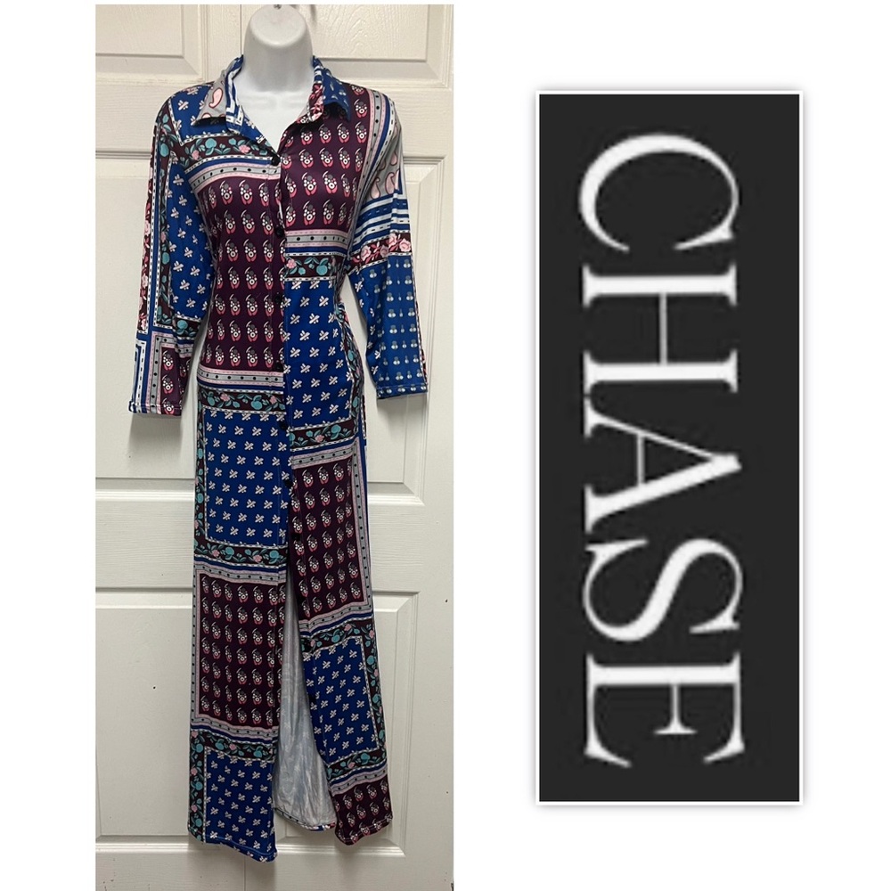 CHASE Patchwork-Style Maxi Dress